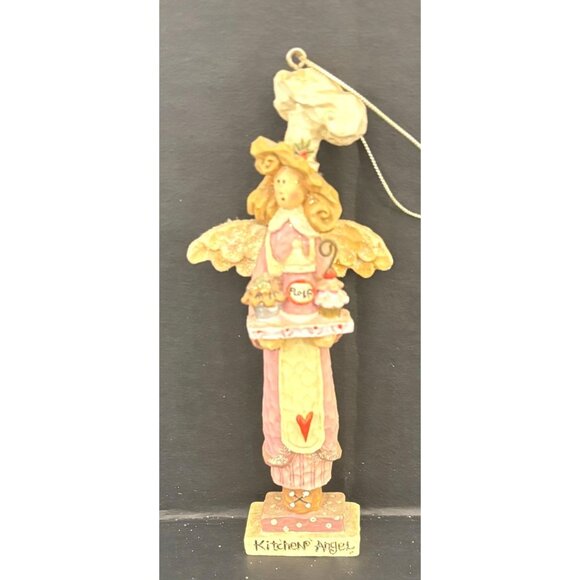 Kurt S. Adler Kitchen Angel Ornament Hand-Painted Resin Chef Hat #Folkart Hand P - Picture 5 of 10